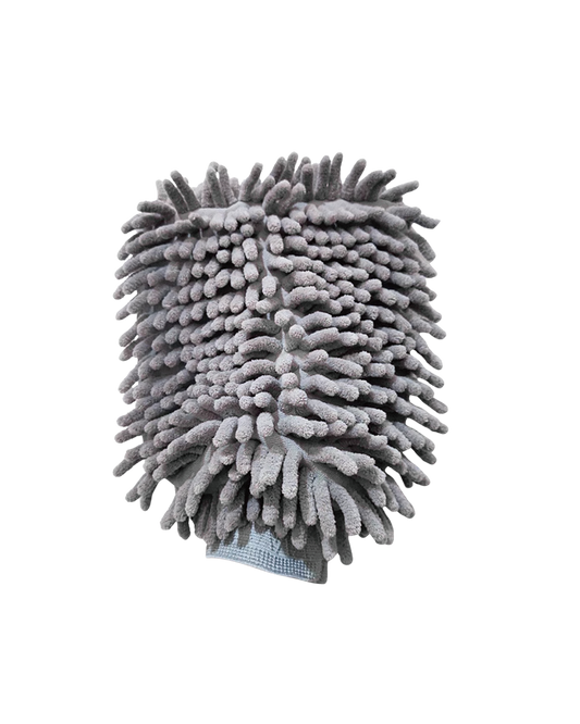 Chenille washandschoen