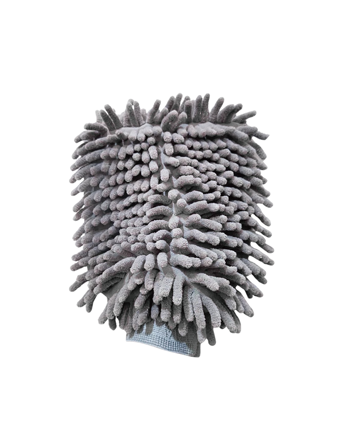 Chenille washandschoen