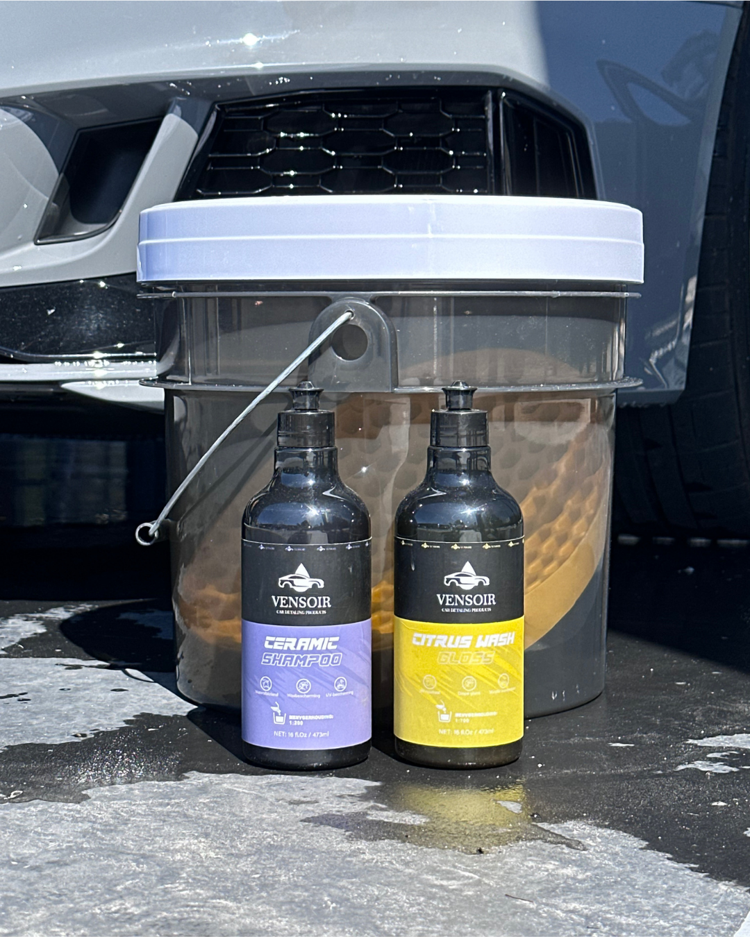 Detailbucket met deksel en vuilrooster - 15L